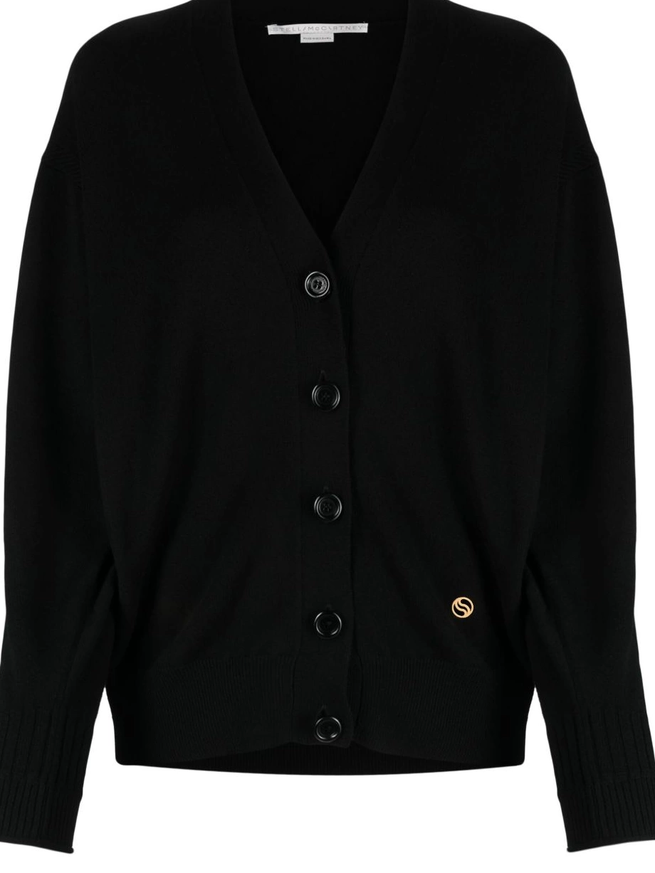 McCartney cardigan Women Stella logo-embroidered virgin wool 0502